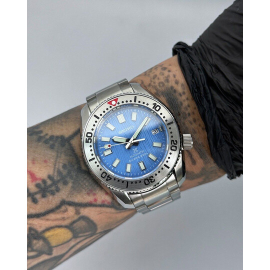 Custom Seiko Mod • Steel Blue Birch MM200 • 42mm